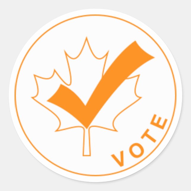 Stickers VOTE Canada - Orange (Devant)