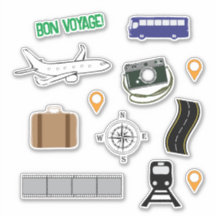 Stickers Voyage Car Bus Train Caméra Emplacement!