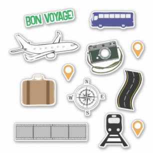 Stickers Voyage Car Bus Train Caméra Emplacement!