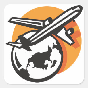 Stickers Voyage Mondial Avion