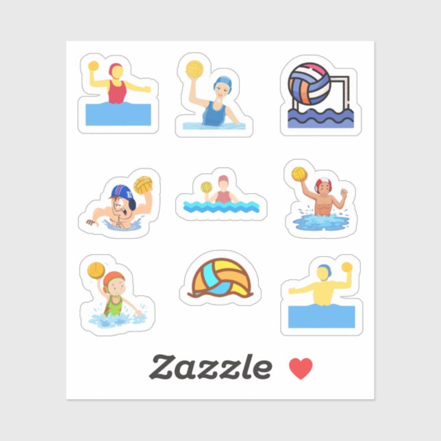 Stickers Water Polo (Feuille)