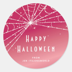 Stickers Web Halloween Pink Spider personnalisés