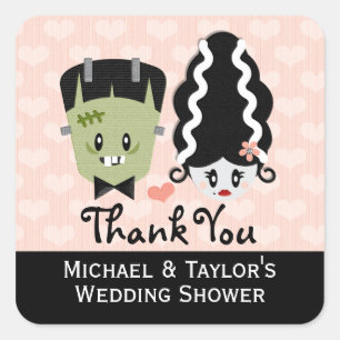 Stickers Wedding shower Frankenstein Couples