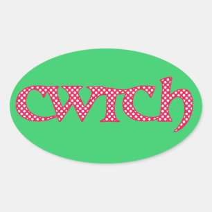 Stickers Welsh Fun : Rouge, Pois blancs