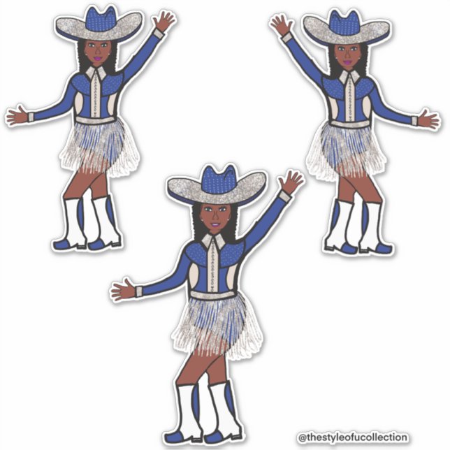 Stickers Western Blue Silver #1 (Devant)