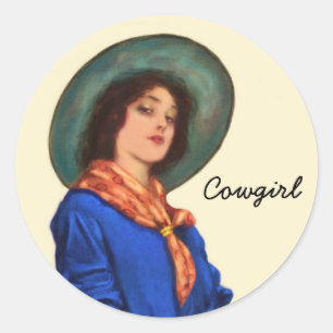 Stickers Western Cowgirl Woman