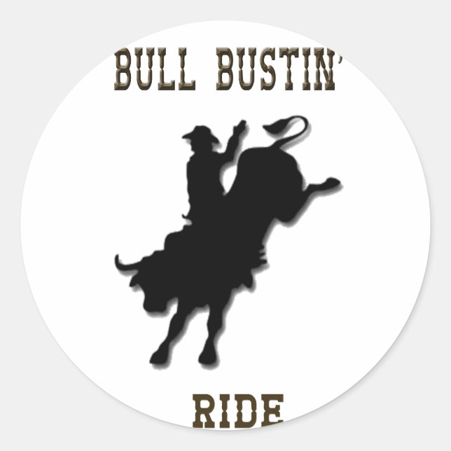 Stickers Western Rodeo "Bull Bustin' Ride" (Devant)