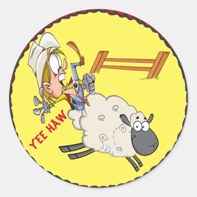 Stickers Western Rodeo Kid Mutton Buston (Devant)