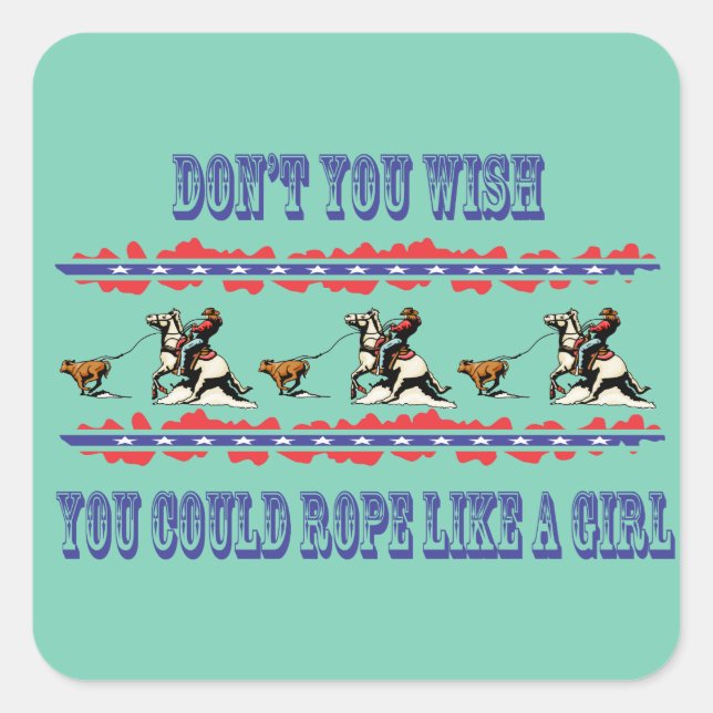 Stickers Western Rodeo Stickers Calf Roping (Devant)