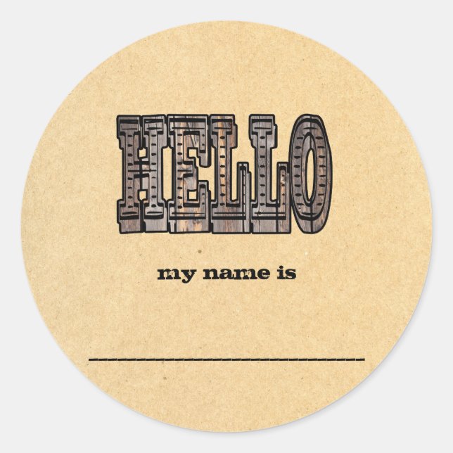 Stickers Western Thème Nom (Devant)