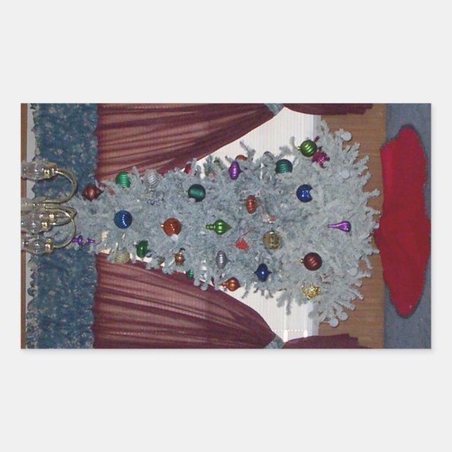 Stickers White Christmas Tree (Devant)