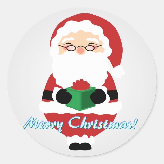 Stickers White Happy Père Noël (Devant)