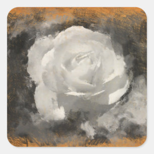 Stickers White Rose Art