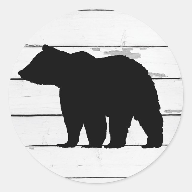 Stickers Woodland Ours Noir (Devant)