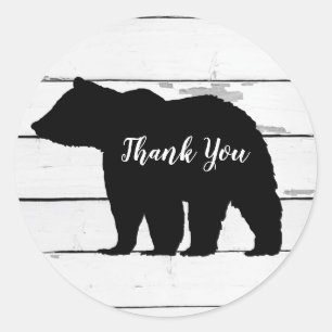 Stickers Woodland Ours Noir