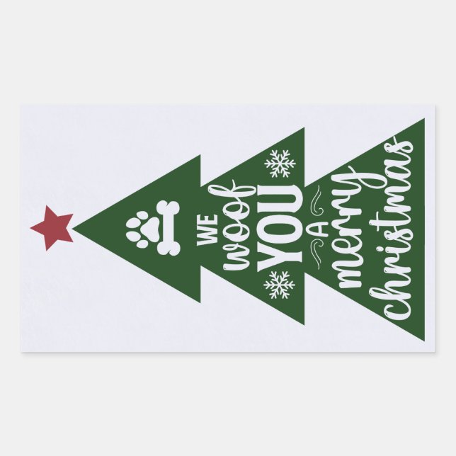 Stickers Woof Joyeux Noël (Devant)