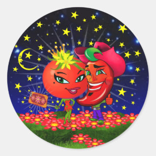 STICKERS WQ : Saucy Tomato & Scott Hot Pepper
