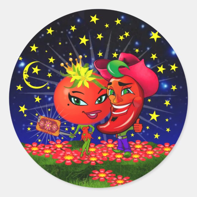 STICKERS WQ : Saucy Tomato & Scott Hot Pepper (Devant)