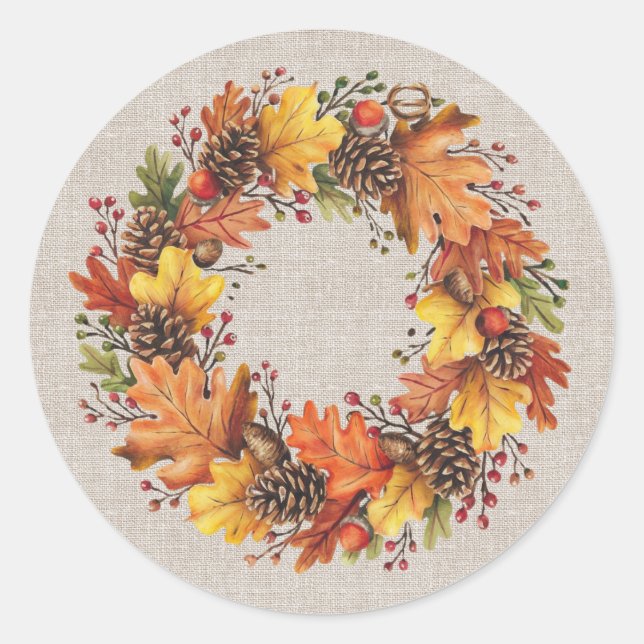 Stickers Wreath Fall (Devant)