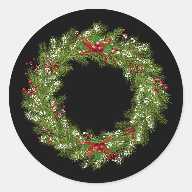 Stickers Wreath Holiday (Devant)