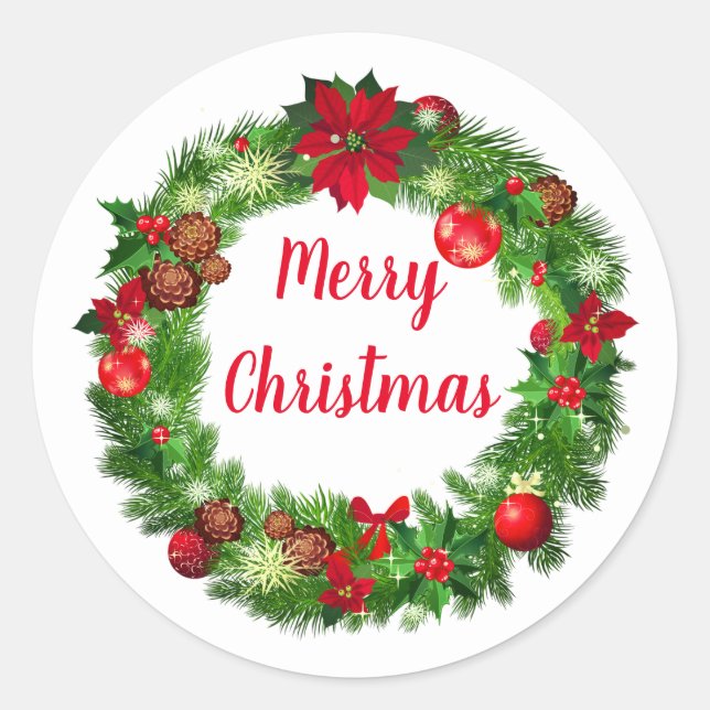 Stickers Wreath Holiday (Devant)