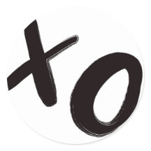 Stickers XO ronds de baisers
