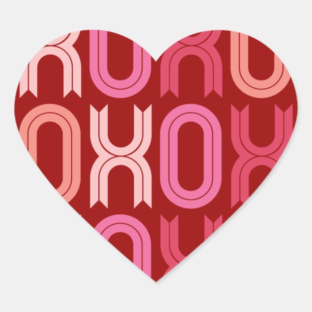 Stickers XOXO Love And Kisses Saint Valentin (Devant)