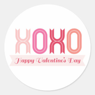 Stickers XOXO Love And Kisses Saint Valentin