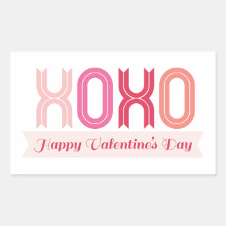 Stickers XOXO Love & Kisses Saint Valentin