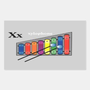 Stickers xylophone Lettre X
