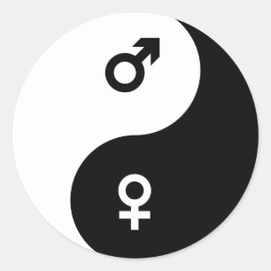 stickers yin yang féminin masculin