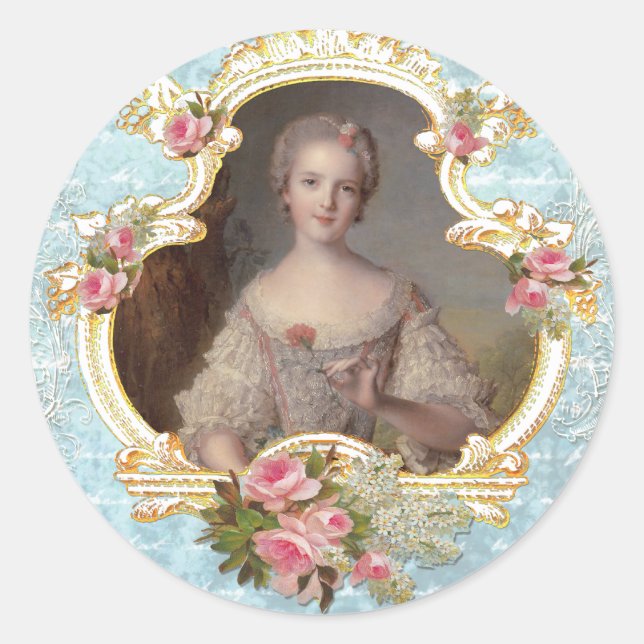 Stickers Young Marie Antoinette n Roses roses rose (Devant)