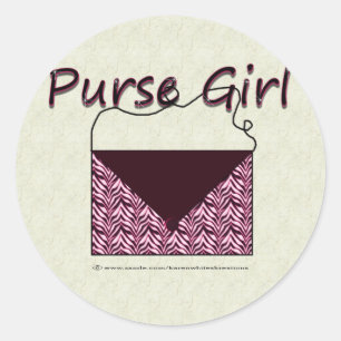 Stickers Zebra Purse Girl