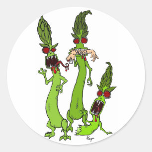 Stickers Zombie Asparagus