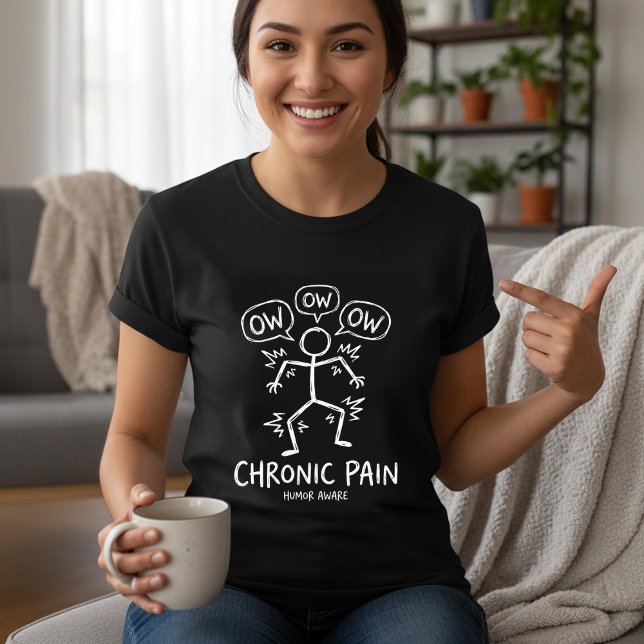 Stickman Pain Joke T-Shirt | Ow Ow Ow Funny (Créateur téléchargé)