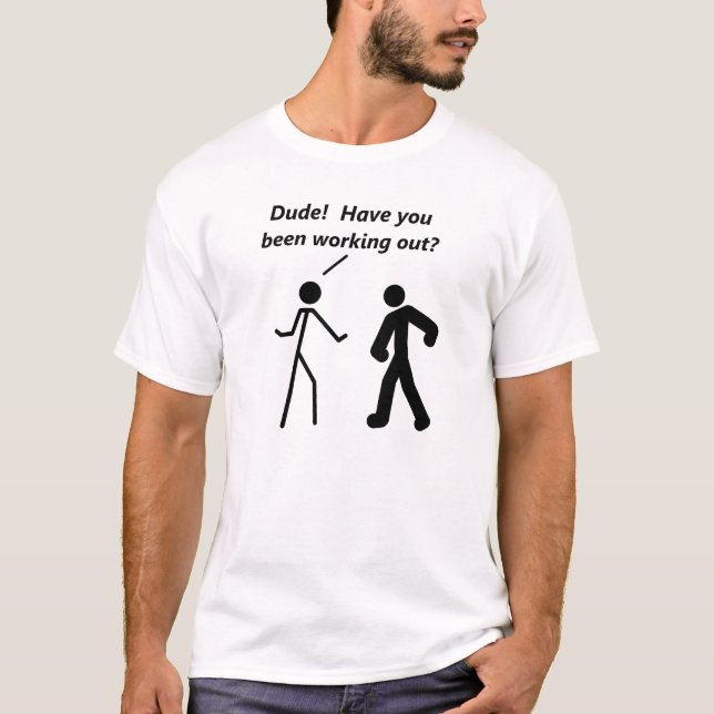 Stickman Workout Drôle T-shirt (Devant)