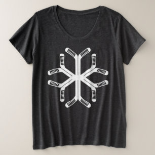 Sticks de hockey Snowflake Femme Plus Tee
