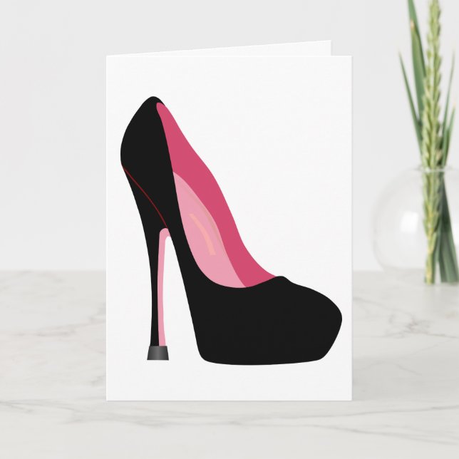 STILETTO CHAUSSÉE À HAUT NIVEAU CARTE DE SALUT BLA (Devant)