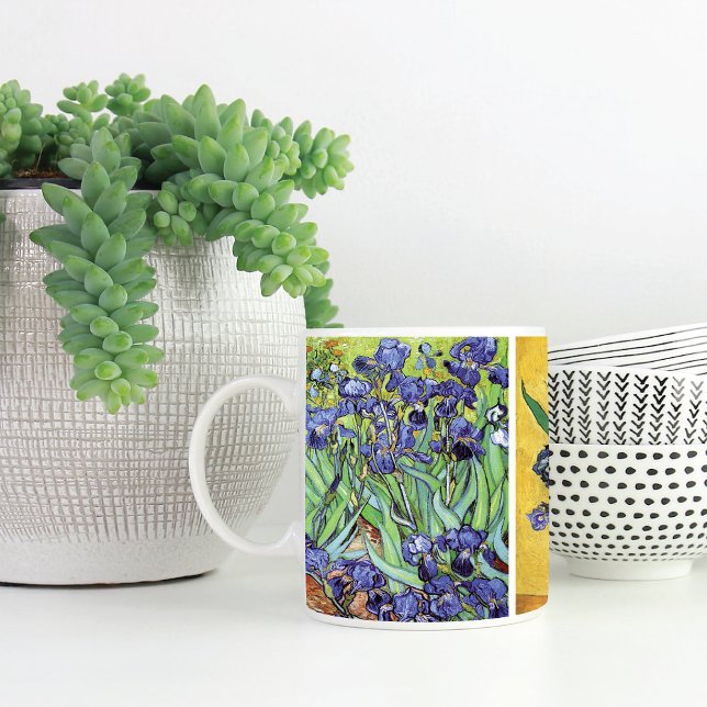 Still Life Irises Triptych Van Gogh Coffee Mug (Créateur téléchargé)