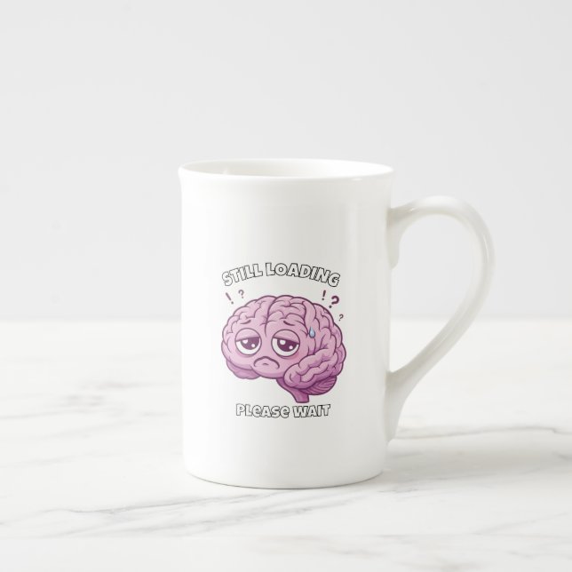 Still Loading – Please Wait Brain Cartoon Mug (Droite)