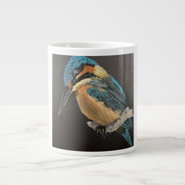 Stillness in Blue- Kingfisher Fine Art Mug (Devant)