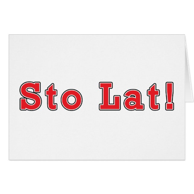 Sto Lat ! (Devant horizontal)