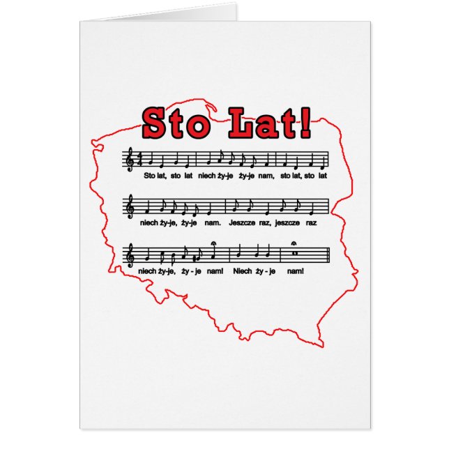 Sto Lat ! Carte de la chanson polonaise (Devant)