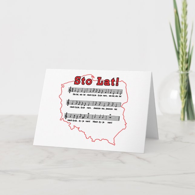Sto Lat ! Chanson Carte Polonaise (Devant)