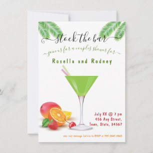 Stock Bar Lime Couples Douche Invitation