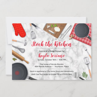 Stock de la Cuisine Douche Fête Invitation