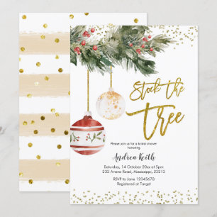 Stock d'hiver The Tree Bridal Showboat Invitation