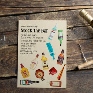 Stock du Bar Couples Coed Shower Invitation