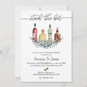 Stock du Bar Couple's Shower Invitation