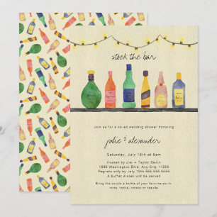 Stock du bar wedding shower invitation